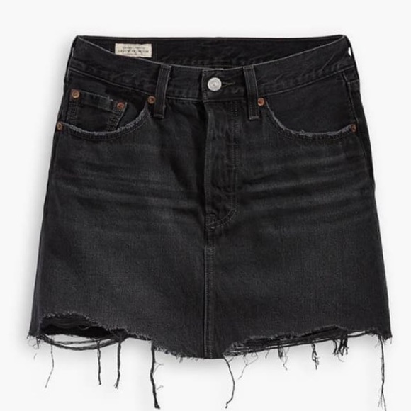 Levi's Ill Fated Deconstructed Mini Skirt Size 30 - Picture 4 of 8